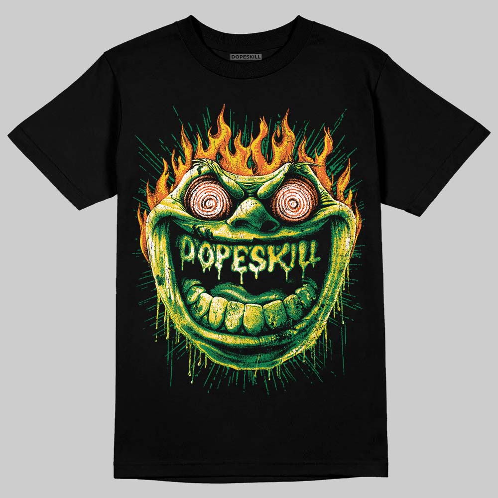 Green Sneakers DopeSkill T-Shirt Hellfire Graphic Streetwear - Black
