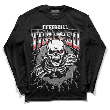 Jordan 1 High OG “Black/White” DopeSkill Long Sleeve T-Shirt Trapped Halloween  Graphic Streetwear - Black