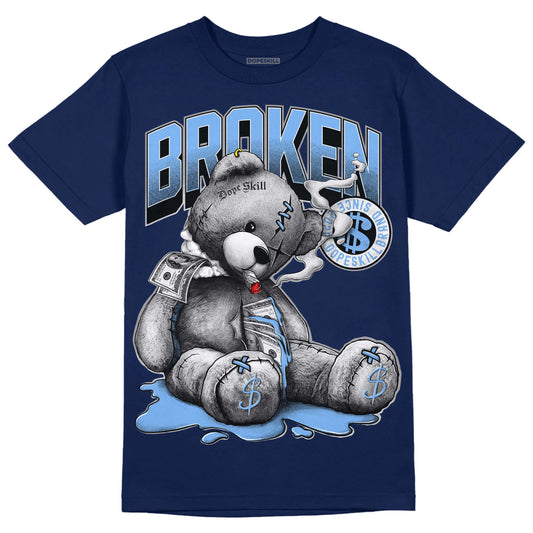 Jordan 5 Midnight Navy DopeSkill Navy T-Shirt Sick Bear Graphic Streetwear