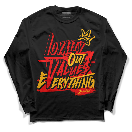 Red Sneakers DopeSkill Long Sleeve T-Shirt LOVE Graphic Streetwear - Black