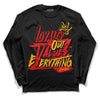 Red Sneakers DopeSkill Long Sleeve T-Shirt LOVE Graphic Streetwear - Black