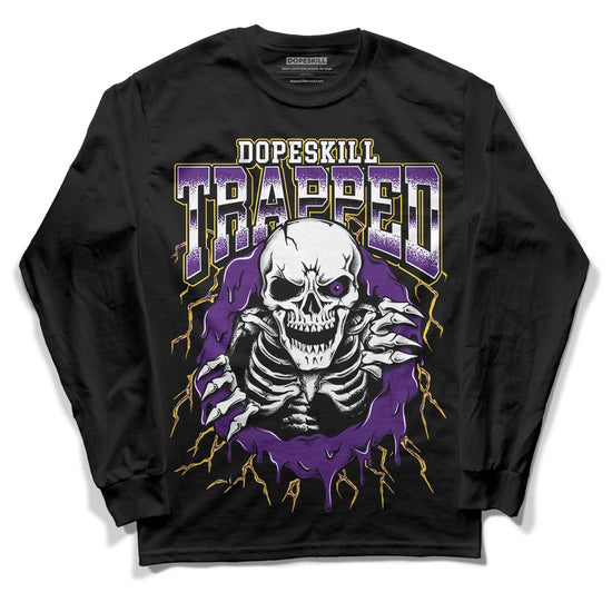 Jordan 12 “Field Purple” DopeSkill Long Sleeve T-Shirt Trapped Halloween Graphic Streetwear - Black