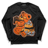 Jordan 12 Retro Brilliant Orange DopeSkill Long Sleeve T-Shirt Bear Steals Sneaker Graphic Streetwear - Black