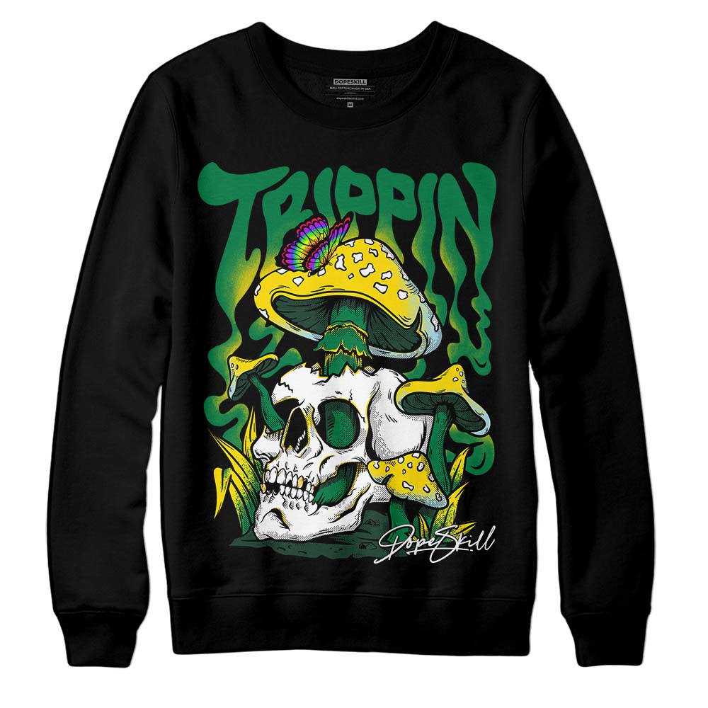 Jordan 5 “Lucky Green” DopeSkill Sweatshirt Trippin Graphic Streetwear - Black