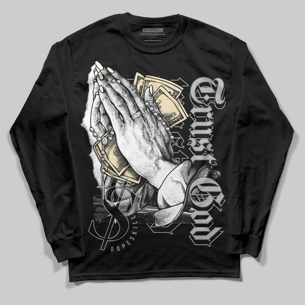 Jordan 4 Retro SE Craft Photon Dust DopeSkill Long Sleeve T-Shirt Trust God  Graphic Streetwear - Black