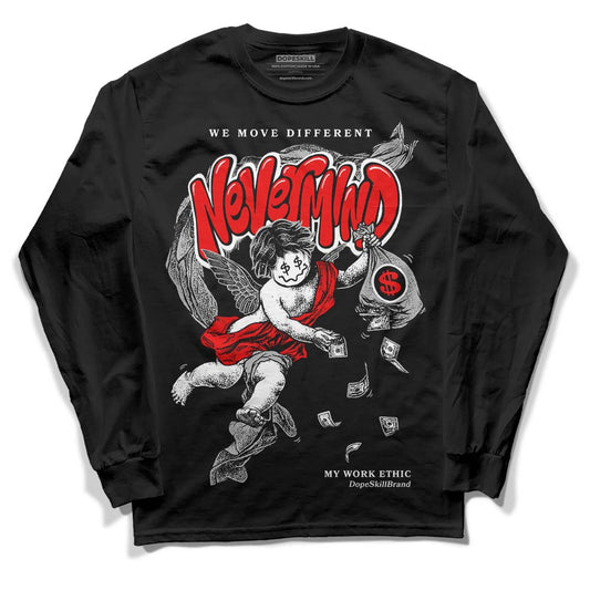 Jordan 1 Low OG “Shadow” DopeSkill Long Sleeve T-Shirt Nevermind Graphic Streetwear - Black