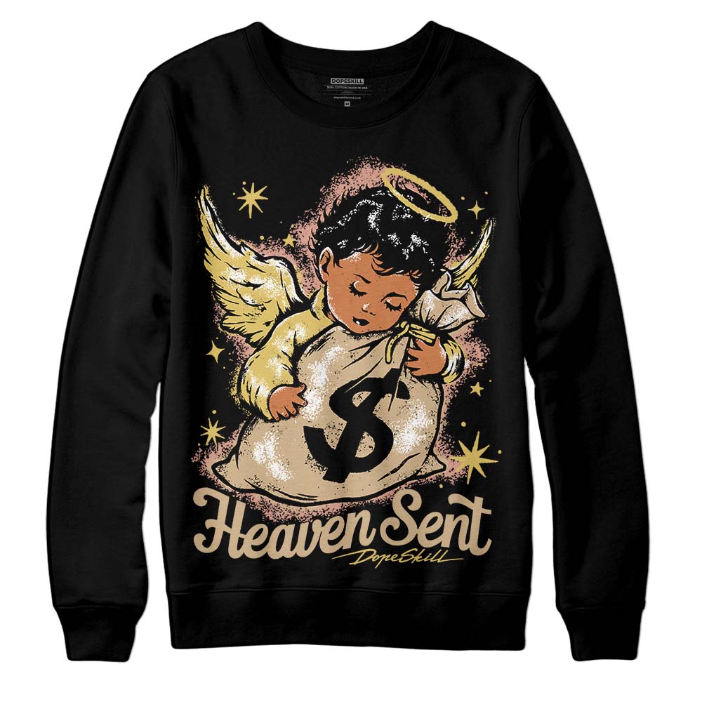 TAN Sneakers DopeSkill Sweatshirt Heaven Sent Graphic Streetwear - Black