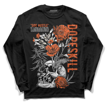 Jordan 3 Georgia Peach DopeSkill Long Sleeve T-Shirt Side Hustle Graphic Streetwear - Black