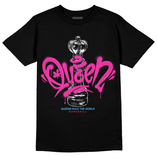Pink Sneakers DopeSkill T-Shirt Queen Chess Graphic Streetwear - Black
