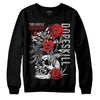 Jordan Spizike Low Bred DopeSkill Sweatshirt Side Hustle Graphic Streetwear - Black