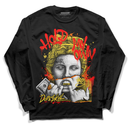 Jordan 4 Thunder DopeSkill Long Sleeve T-shirt Hold My Own Graphic Streetwear - Black