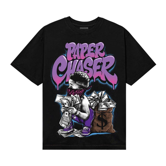 PURPLE Sneakers DopeSkill T-Shirt Paper Chaser Boy Graphic Streetwear - Black