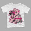 Jordan 1 Mid Coral Chalk DopeSkill Toddler Kids T-shirt Bear Steals Sneaker Graphic Streetwear - White 