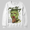 Jordan 13 Retro Bright Cactus DopeSkill Sweatshirt Never Stop Hustling Graphic Streetwear - White