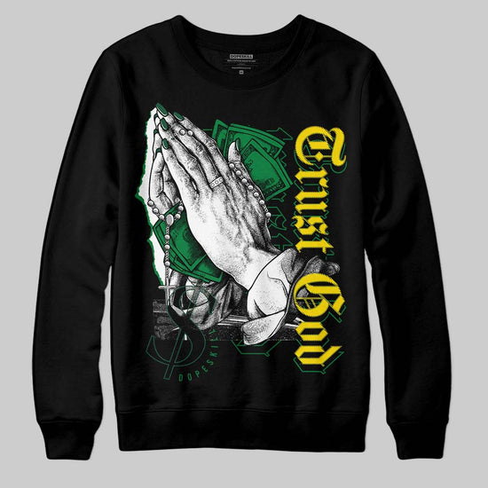 Dunk Low Reverse Brazil DopeSkill Sweatshirt Trust God Graphic - Black