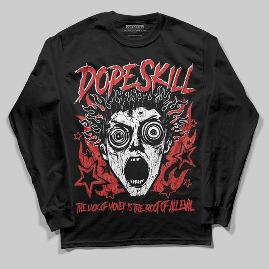 Jordan 6 “Reverse Infrared” DopeSkill Long Sleeve T-Shirt Root of Evil Graphic Streetwear - Black