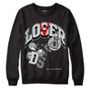 Jordan 1 Retro Low OG Black Cement DopeSkill Sweatshirt Loser Lover Graphic Streetwear - Black