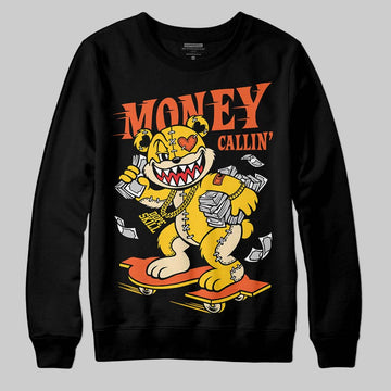 Yellow Sneakers DopeSkill Sweatshirt Money Callin' Graphic Streetwear - Black