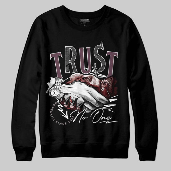 A Ma Maniére x Air Jordan 5 “Violet Ore” DopeSkill Sweatshirt Trust No One Graphic Streetwear - Black