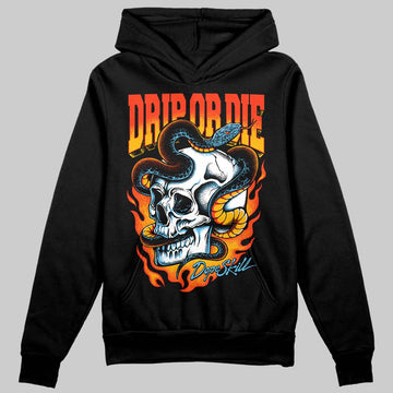 Black and White Sneakers DopeSkill Hoodie Drip or Die Graphic Streetwear - Black
