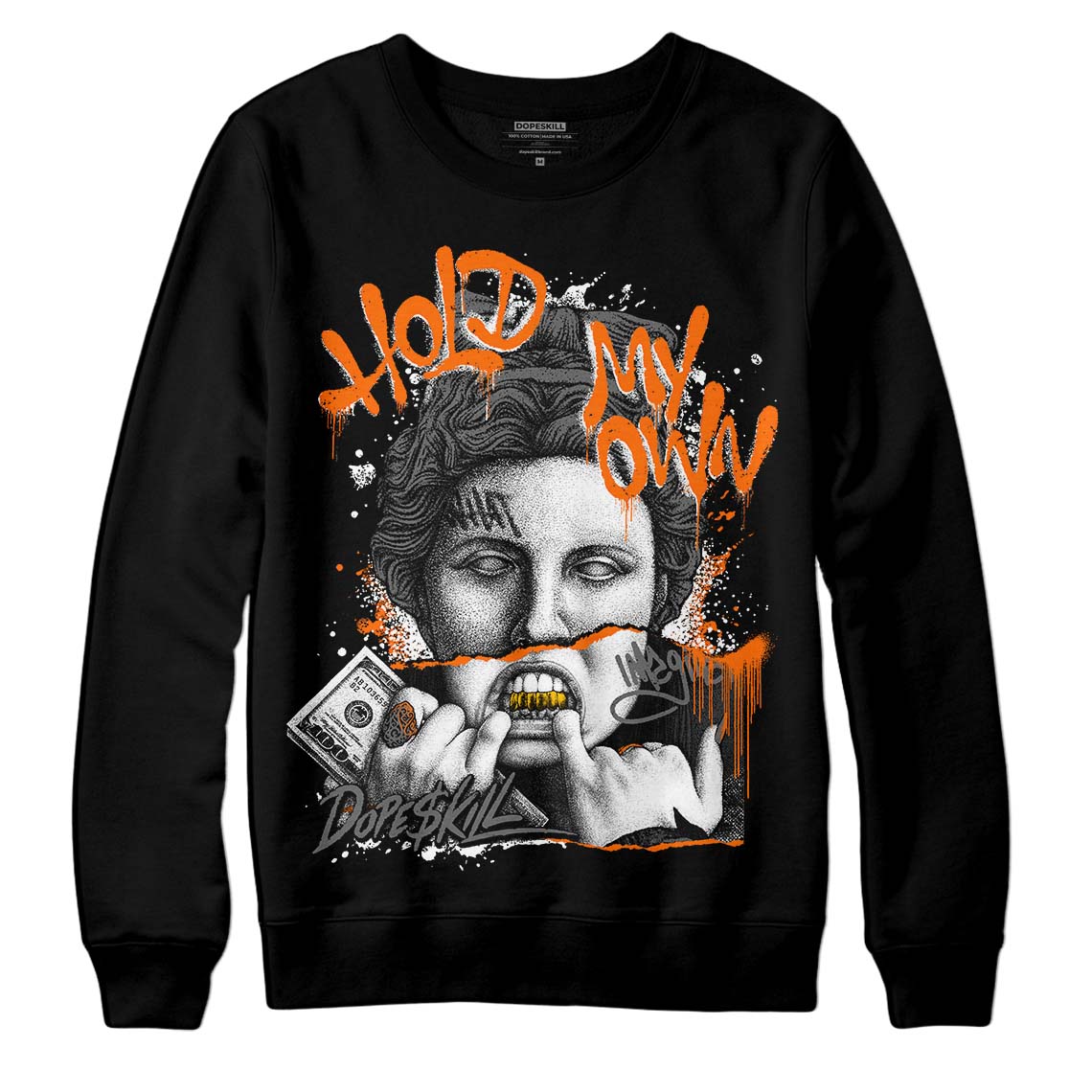 Jordan 3 Retro 'Fear Pack' DopeSkill Sweatshirt Hold My Own Graphic Streetwear - Black