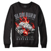 Jordan 4 Retro Frozen Moments DopeSkill Sweatshirt Slow Burn Graphic Streetwear - Black 