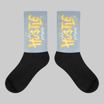 Blue Grey 13s DopeSkill Sublimated Socks Hustle Graphic