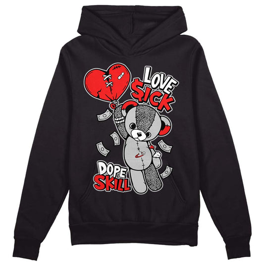 Jordan Spizike Low Bred DopeSkill Hoodie Sweatshirt Love Sick Graphic Streetwear - Black 