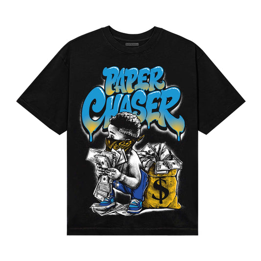 Royal Blue Sneakers DopeSkill T-Shirt Paper Chaser Boy Graphic Streetwear - Black
