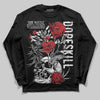 Jordan 4 OG “White Cement” DopeSkill Long Sleeve T-Shirt Side Hustle Graphic Streetwear - Black