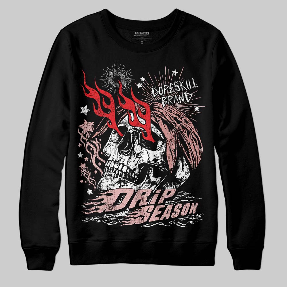 Jordan 40 “Dusty Rose” DopeSkill Sweatshirt Drip Season Graphic Streetwear - Black