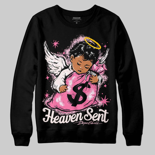 Dunk Low LX Pink Foam DopeSkill Sweatshirt Heaven Sent Graphic Streetwear - Black