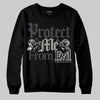 Jordan 3 Retro Black Cat DopeSkill Sweatshirt Protect Me From Evil Graphic Streetwear - Black