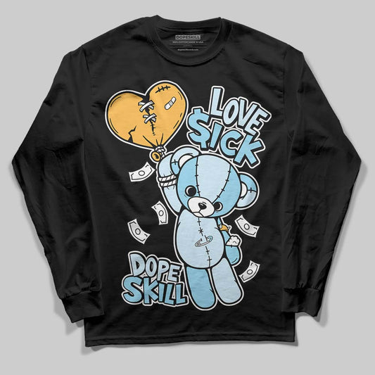 Vans Knu Stack Vintage Satin Dream Blue DopeSkill Long Sleeve T-Shirt Love Sick Graphic Streetwear - Black