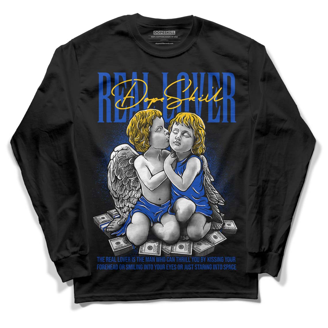 Jordan 14 “Laney” DopeSkill Long Sleeve T-Shirt Real Lover Graphic Streetwear - black