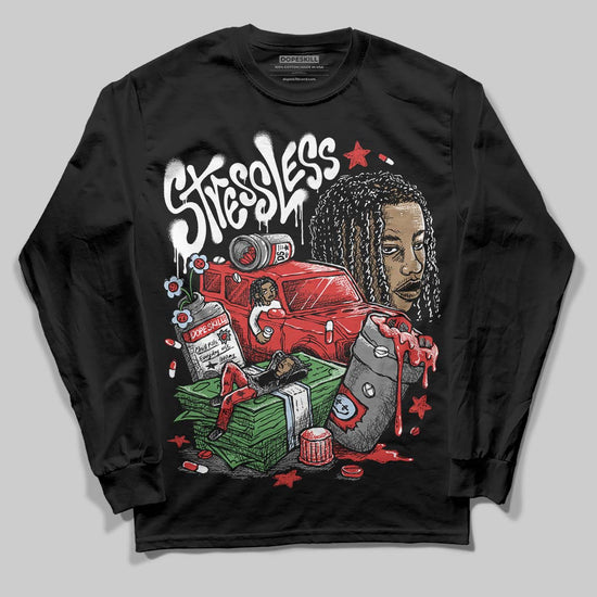 Jordan 6 “Reverse Infrared” DopeSkill Long Sleeve T-Shirt Stressless Graphic Streetwear - Black