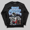 University Blue Sneakers DopeSkill Long Sleeve T-Shirt Paper Chaser Boy Graphic Streetwear - black