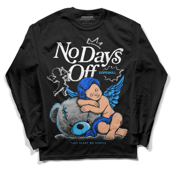 Jordan 2 Low "University Blue" DopeSkill Long Sleeve T-Shirt New No Days Off Graphic Streetwear - Black