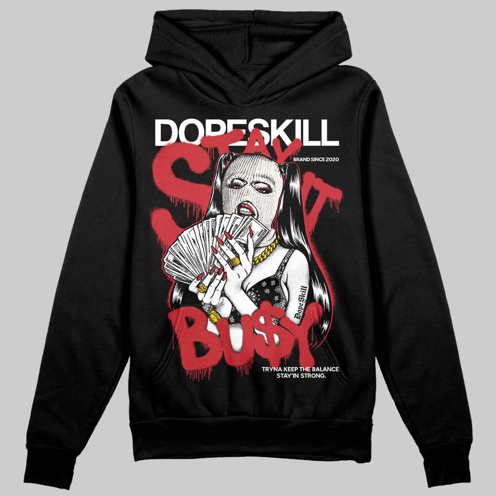Jordan 4 “Flight Club” DopeSkill Hoodie Sweatshirt Stay It Busy Graphic Streetwear - Black