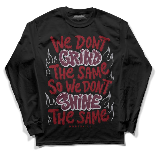 Jordan 5 Retro Burgundy (2023) DopeSkill Long Sleeve T-Shirt Grind Shine Graphic Streetwear - Black