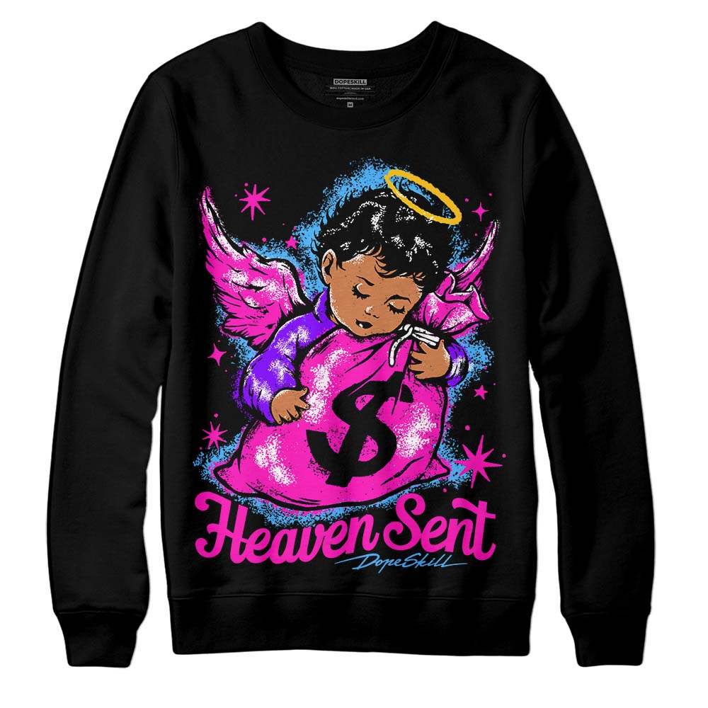 Dunk Low GS “Active Fuchsia” DopeSkill Sweatshirt Heaven Sent Graphic Streetwear - black