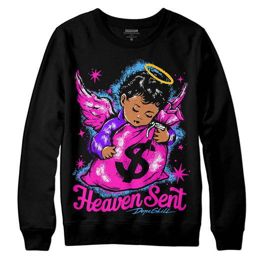 Dunk Low GS “Active Fuchsia” DopeSkill Sweatshirt Heaven Sent Graphic Streetwear - black