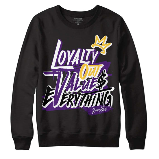 Jordan 12 “Field Purple” DopeSkill Sweatshirt LOVE Graphic Streetwear - Black