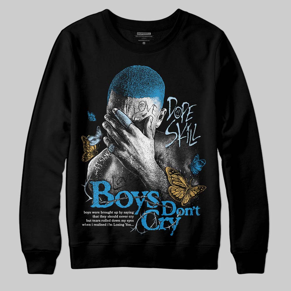 Jordan 4 Denim “Worn Blue” DopeSkill Sweatshirt Boys Don't Cry Graphic Streetwear - black
