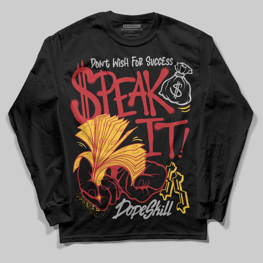 Jordan 14 Retro Ferrari (2025) DopeSkill Long Sleeve T-Shirt Speak It Graphic Streetwear - Black