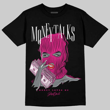 Rick Owens Pink Leather Low Sneakers DopeSkill T-Shirt Money Talks Graphic Streetwear - Black