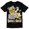Jordan 4 "Sail" DopeSkill T-Shirt Born To Be Rich Graphic Streetwear - Black
