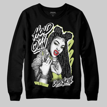 Jordan 5 “Luminous Green” DopeSkill Sweatshirt New H.M.O Graphic Streetwear - Black