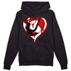 Jordan 1 Retro Low "Black Toe" DopeSkill Hoodie Sweatshirt Heart Jordan 1 Graphic Streetwear - Black