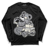 Jordan 1 Retro Low OG Black Cement DopeSkill Long Sleeve T-Shirt Bear Steals Sneaker Graphic Streetwear - Black